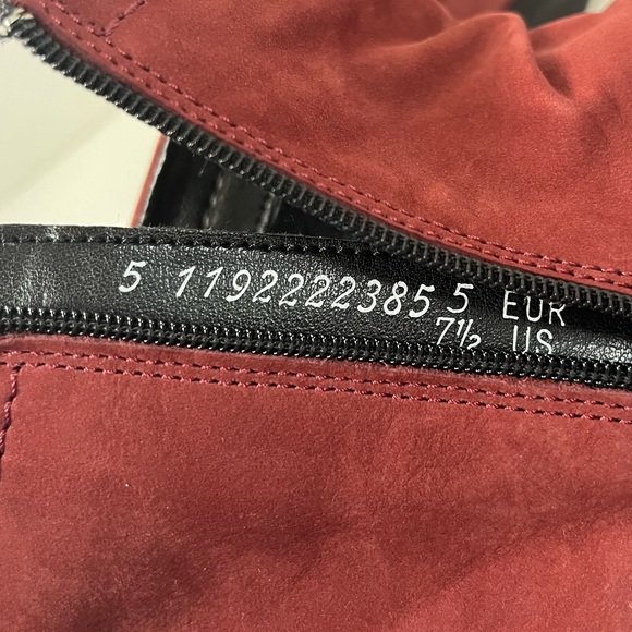 Mephisto REZIA Red Nubuck Leather Ankle Boot Women's Size 7.5 - Picture 8 of 9